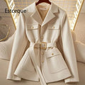 New 2025 Autumn Blazer Coat Women Long Sleeve Casual Single Breasted Elegant Office Waist Ladies Suit Jacket Outerwear