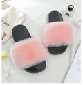 Women Slippers Faux Rex Rabbit Fur Slippers Slides For Women Luxury Designer Sandals On Summer Furry Slippers Flip Flops Shoes Plus Size Shoes