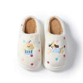 2026 New Cartoon Hot Dog Plush Home Slippers Women Cute Polka Dot Indoor Warm Fuzzy Shoes Girls Light Bedroom Eva Cotton Slides