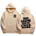 Custom Print Women Hoodie Sweatshirt Loose Long Sleeve Pullover, Personalized DIY Streetwear Hooded Top Autumn Daily Outfit