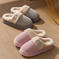 Women's Slippers Autumn and Winter New Couple Thick Soled Indoor and Outdoor Wear Plush Warm and Cute Comfortable CottonSlippers