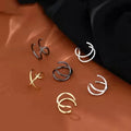 Stainless Steel Clip Earrings for Women High Quality Creative Simple C Non-Piercing Ear Clip Cuff Ear Buckle Trend Jewelry Gift