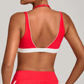 Sports Bra for Woman Gym Top Push Up Fitness Workout Tops Women Sportswear Yoga Clothes Patchwork Activewear Black White Red XL