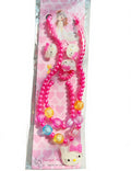 1 Set Charming Handcrafted Beaded Jewelry Set for Girls Necklace, Bracelet, Ring & Butterfly Hair Clip Perfect Princess Gift