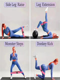 Yoga Pilates Yoga Elastic Resistance Bands, Exercise Stretch Flex Band For Booty Legs Workout