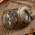 Retro Pocket Watch for Men Women Manual Mechanical Watches Pendant FOB Chain Handwind Skeleton Clock Reloj Gift