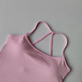 Women's Sports Bra Women's Slim Fit Nude Sports Bra Yoga Fitness Vest Skin Friendly Pilates Top Beautiful Back Design Suspension Yoga Fitness Top