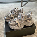Women's Chunky Sneakers 2025 Spring Breathable Mesh Platform Sports Shoes Woman Fashion Lace Up Thick Sole Casual Shoes Mujer