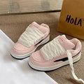 2025 New Designer Pink Blue Platform Sneakers for Women Fashion Casual Spring Autumn White Board Shoes Female Zapatillas Mujer