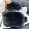 Women Handbag Real Fox Fur Rabbit Ear Bag Women Luxury Mini Square Crossbody Shoulder Bag Winter Warm Hand Muff Phone Purse Fluffy Handbag