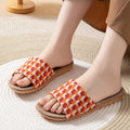 Indoor Slippers Lightweight Soft Cotton Floral Floor Shoes Fashion Retro Home Slippers Antislip Couple Shoes