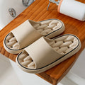 Quick Drying Bathroom Slippers Women Men Thick Platform Shower Shoes Non-Slip Drainage Hole Soft EVA Cloud Slides Couple Home