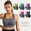 Women New Women Seamless Sports Bra Shockproof Yoga Crop Top Breathable Gym Jogging Fitness Vest Wireless Support Sport Bra