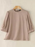 ZANZEA Women Summer Elegant Half Sleeve Blouse Fashion Solid Party Blusas Chemise Casual Office Lady OL Work Shirt Stylish Tops