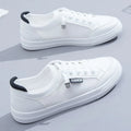 Fashion Women Sneakers Vulcanize Shoes Spring Autumn Casual White Shoes Breathable Flats Solid Color Mesh Shoes Young Woman