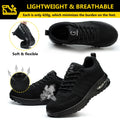 Air Cushion Work Safety Shoes Men Women Breathable Work Sneaker Anti-Puncture Anti Smash Steel Toe Tennis Shoes Work Boots