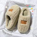 Winter Warm Slippers Women Men Fluffy Plush Home Shoes Cushion Midsole Anti-Slip Flexible Sole Thermal Indoor Bedroom Mules