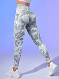 Camouflage Print Pants with Pockets Yoga Sports Wear Comfortable Soft Daily Two-Way Wear Long Trousers