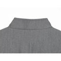 Women Stand Mandarin Collar Multi Button Front Blazer Long Sleeve Flap Pockets Slim Fit Solid Color Office Casual Suit Jacket