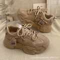 2026 Platform Sneakers for Women Spring Autumn New Chunky Platform Women Sports Shoes Fashion Thick Bottom PU Leather Sneakers