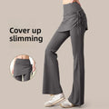 Women Tights Skirt Design Fitness Leggings 2 in 1 High Waist Sports Leggings Tight Flare Hem Sports Yoga Pants Outdoor
