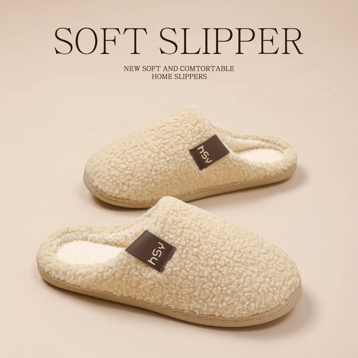 Winter Warm Plush Slippers For Women Men Soft Thick Sole Non-Slip Silent Indoor Home Cotton Shoes Casual Couple Footwear