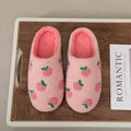 2026 Cute Fruit Women Slippers Winter Indoor Warm Soft Sole Breathable Comfort Anti-slip Bedroom Causal Flat Cotton Shoes