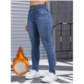 Women's Winter Fleece Lined Denim Pants New Fashion Slim Package hip Bodycon Warm Skinny Long Trousers Ladies Versatile Jeans