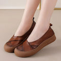 Women Concise Flower Flats Black Shoes Spring Flats Female Genuine Leather Shoe Fashion Superstar Oxfrod Shoes Women Loafer