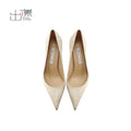 2025 leather high heels pointed light mouth nude stone pattern sexy temperament celebrity professional single shoes