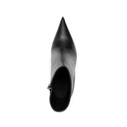 Arden Furtado Autumn Black Pointed Toe Short Boots Pointy Stilettos Heels Side Zipper Boots Europe And America Women's Boots