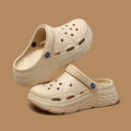 Women's Fashion Platform Sandals Summer 2025 Thick Sole Soft Eva Clogs Garden Shoes for Women Hollow Out Non Slip Beach Sandals