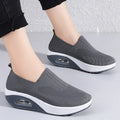 Women's Air Cushion Mesh Walking Shoes Breathable Slip On Platform Sneakers Casual Loafers