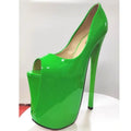 Summer Open Toe Platforms Stilettos 22cm Thin High Heels Ladies Shoes Woman Catwalk Shows Pole Dance Pumps Plus Size 47 48 49 50