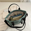 Trending Women Waterproof Nylon Tote Bag Large Capacity Lightweight Crossbody Bag for Student Work Travel Gym