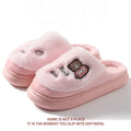 Couple Winter Plush Slippers 2026 Chunky Platform Cute Bear Furry Fur Slippers for Women Soft Sole Plus Size Fluffy Home Shoes