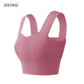 Yoga Crop Top for Women Sports Bra Sexy Underwear Push Up Bras Solid Athletic Vest Gym Fitness Shirt Sport Running Sportswear
