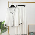Jacquard Love Pajamas Suit Women Satin Pyjamas Pour Femme Faux Silk Sleepwear Nightwear Home Clothes Two Pieces Shirt&Pants Set
