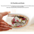 House Flax Slippers Women Floral Autumn Cute Home Indoor Non Slip Funny Sandals Cartoon Kawaii Linen Cat Shoes Flat  Striped