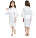 Silk Kimono Girl Dress Pink Bathrobes for Girls Nightwear Satin Silk Kids Robes Summer Girl Nightgown Sleepwear Children Kimono Wedding Spa Party Dress