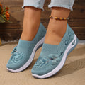 Women's Breathable Knit Sneakers Spring Summer Lightweight Casual Walking Shoes Microfiber Durable All Season Outdoor