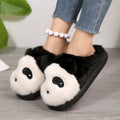 New Autumn and Winter Cartoon Cute Cotton Slippers for Women, Comfortable Non-Slip Flat Closed-Toe Slippers