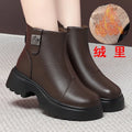 Women White Platform Leather  Boots 2026 New Lace Up With Double Side Zippers Thick Lug Sole Casual Style Fashion ALL Seasons