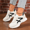Women Sneakers Leather Casual Woman Lace Up Sport Shoes Luxury Platform Shoes Womens Leisure Light Anti-slip Running Shoes