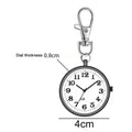 Large Dial Quartz Pocket Watches Luminous Dots Keyring Chest Watches Quartz Movement Minimalist Design Digital Hanging Watches