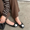 Women Loafers Ballet Flats Women Ballet Flats Round Toe Soft Leather Slip‑On Flat Shoes Ladies Cute Sweet Daily Casual Dating Dress Ballerina Loafers Shoes