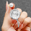 4pcs Elegant Pearls Women Watch Jewelry Set Fashion Opening-cuff Bangle Ladies Quartz Wristwatches Relogio Feminino（Without Box）