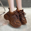 Luxury Rhinestone Casual Women's Chunky Sneakers Comfort Soft Soled Loafers 2026 Fashion Solid Splicing Women Shoes Кеды Женские