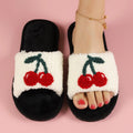 2025 Winter New Fashion Women Slippers Soft Plush Cozy House Shoes Furry Open Toe Indoor Outdoor Slip Warm Anti Skid Sole