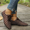 Women's Flat Shoes, Simple Lace-Up Flat Shoes for Commuting